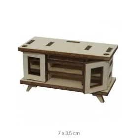 MN60 Minyatür TV Ünitesi Ahşap Boyanabilir Obje